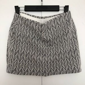 Zara Women Basic Essential Pencil Mini Bodycon Skirt Bottom Size M Blue/White